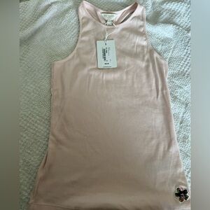 Ted Baker ribbed jersey racer tank pink